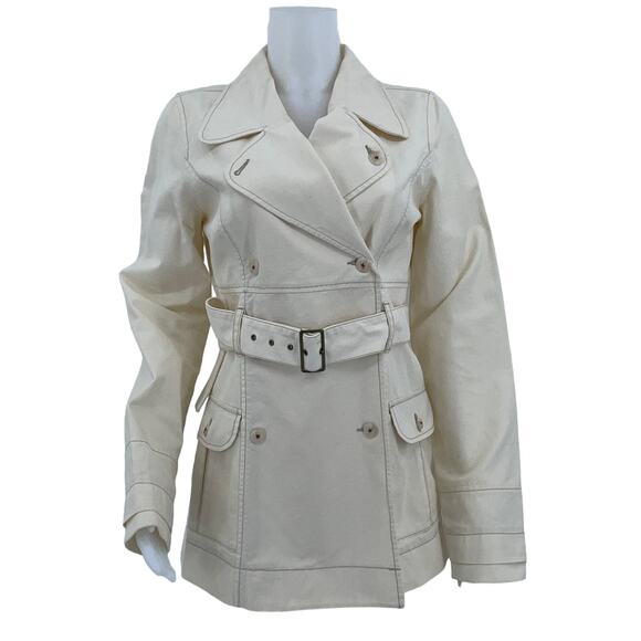 Free People Winter White Utility Military Double Breasted Women's Coat 12 - Picture 1 of 6